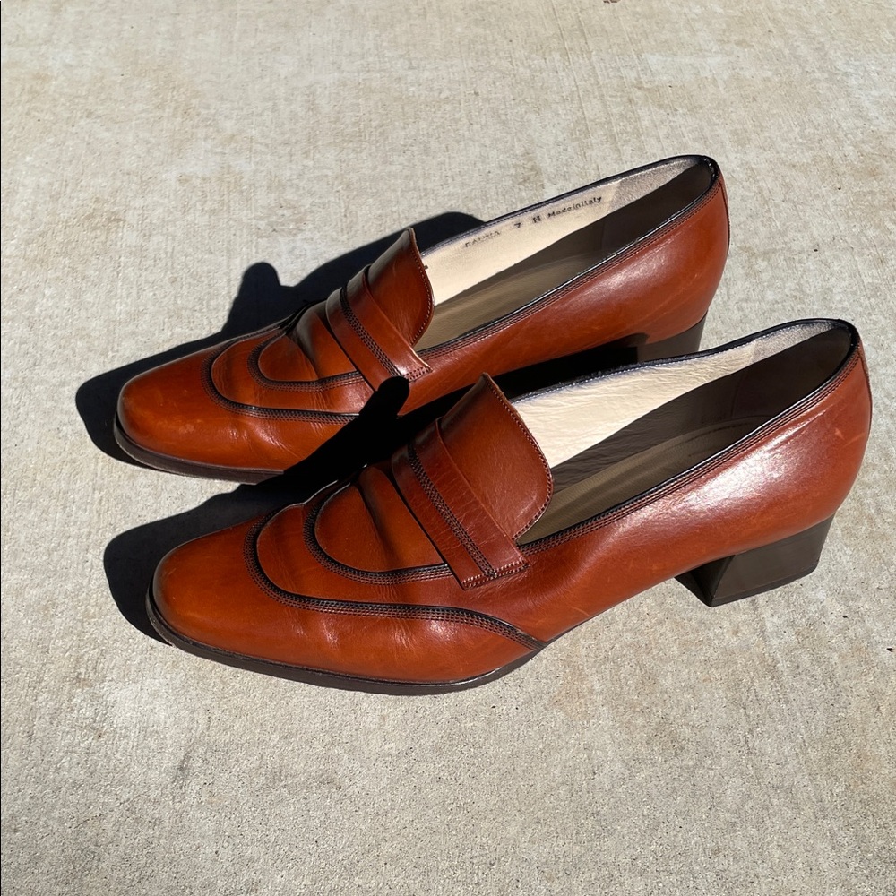Bally Women's Chestnut Leather Loafers - Picture 5 of 7